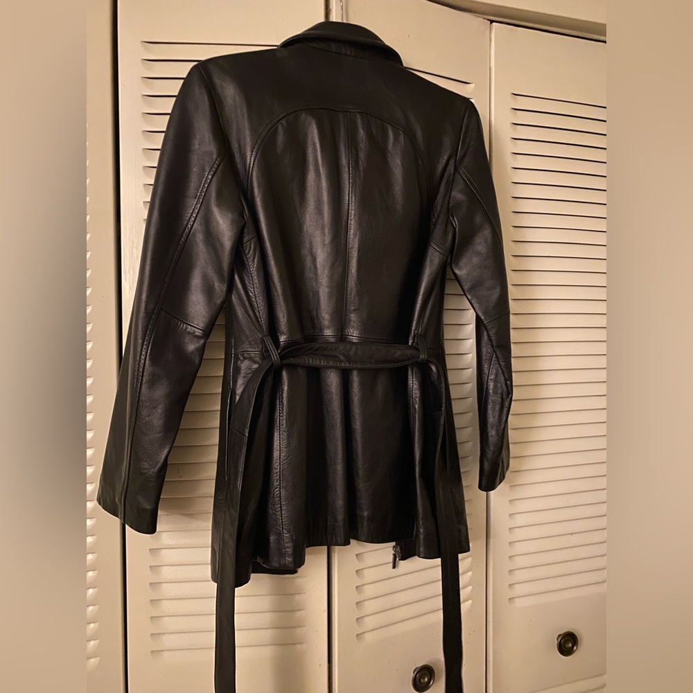 Colebrook Essentials Leather Zip Jacket W/ Tie - image 2